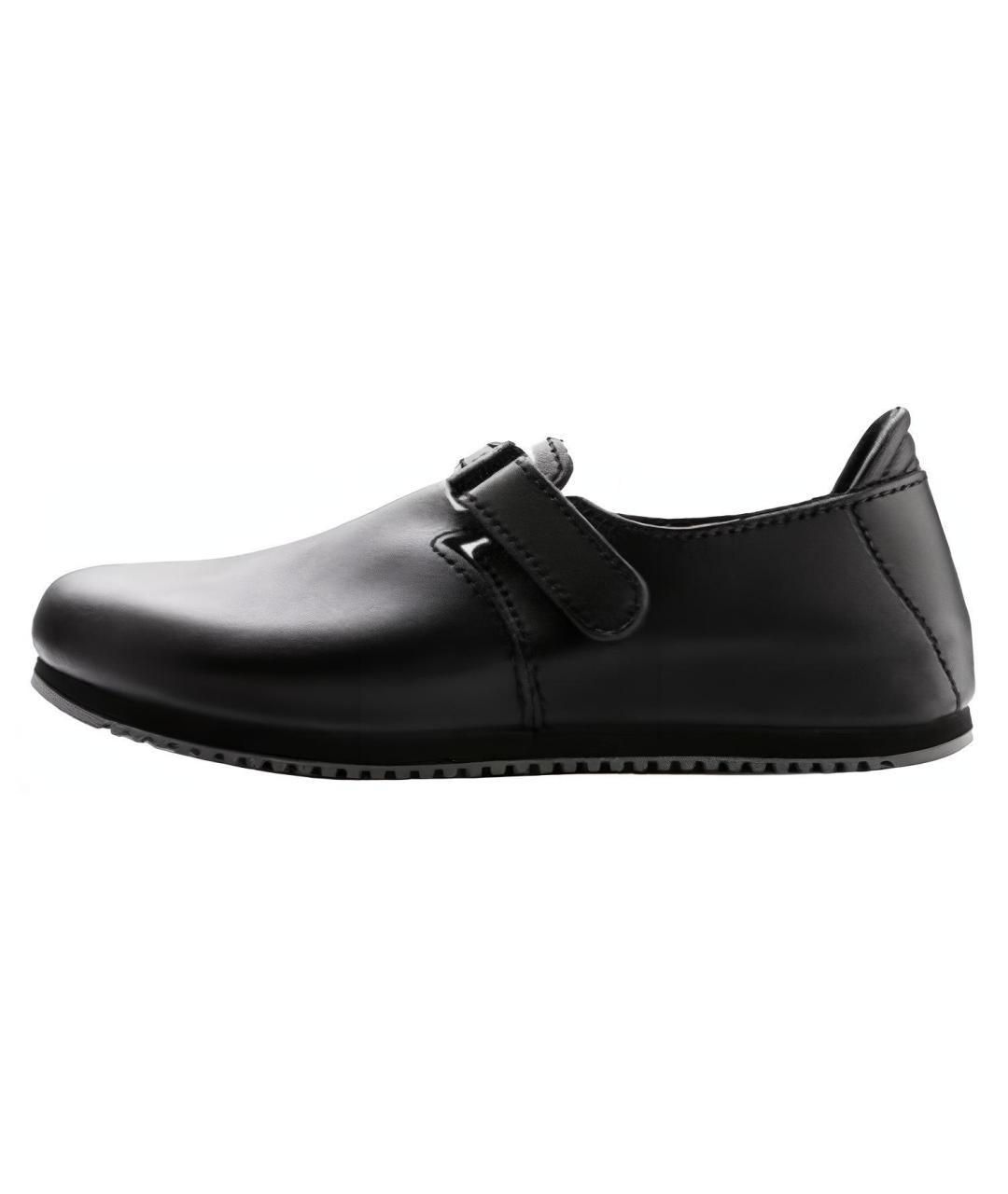 BIRKENSTOCK Черные кожаные слипоны, фото 2