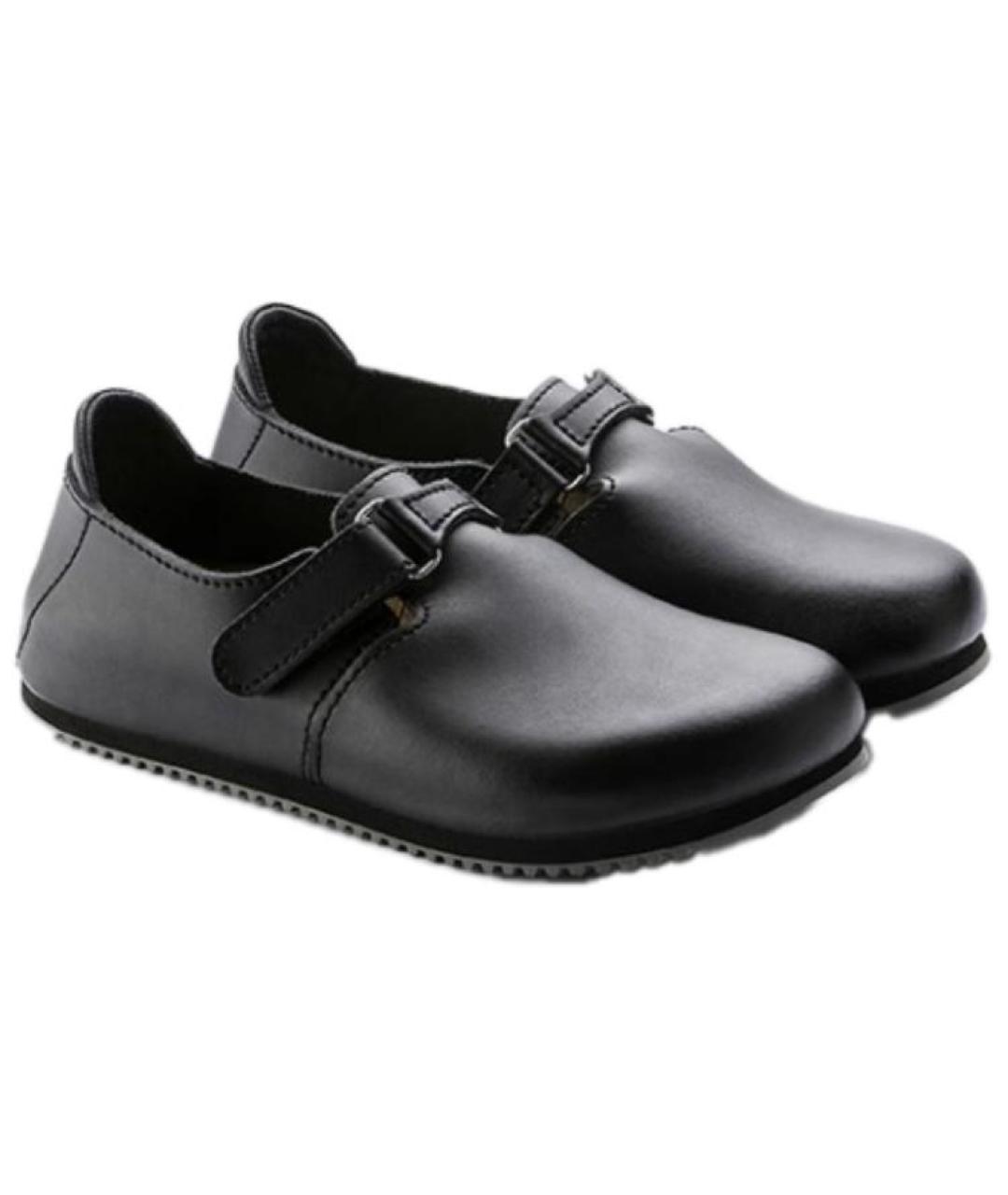 BIRKENSTOCK Черные кожаные слипоны, фото 4