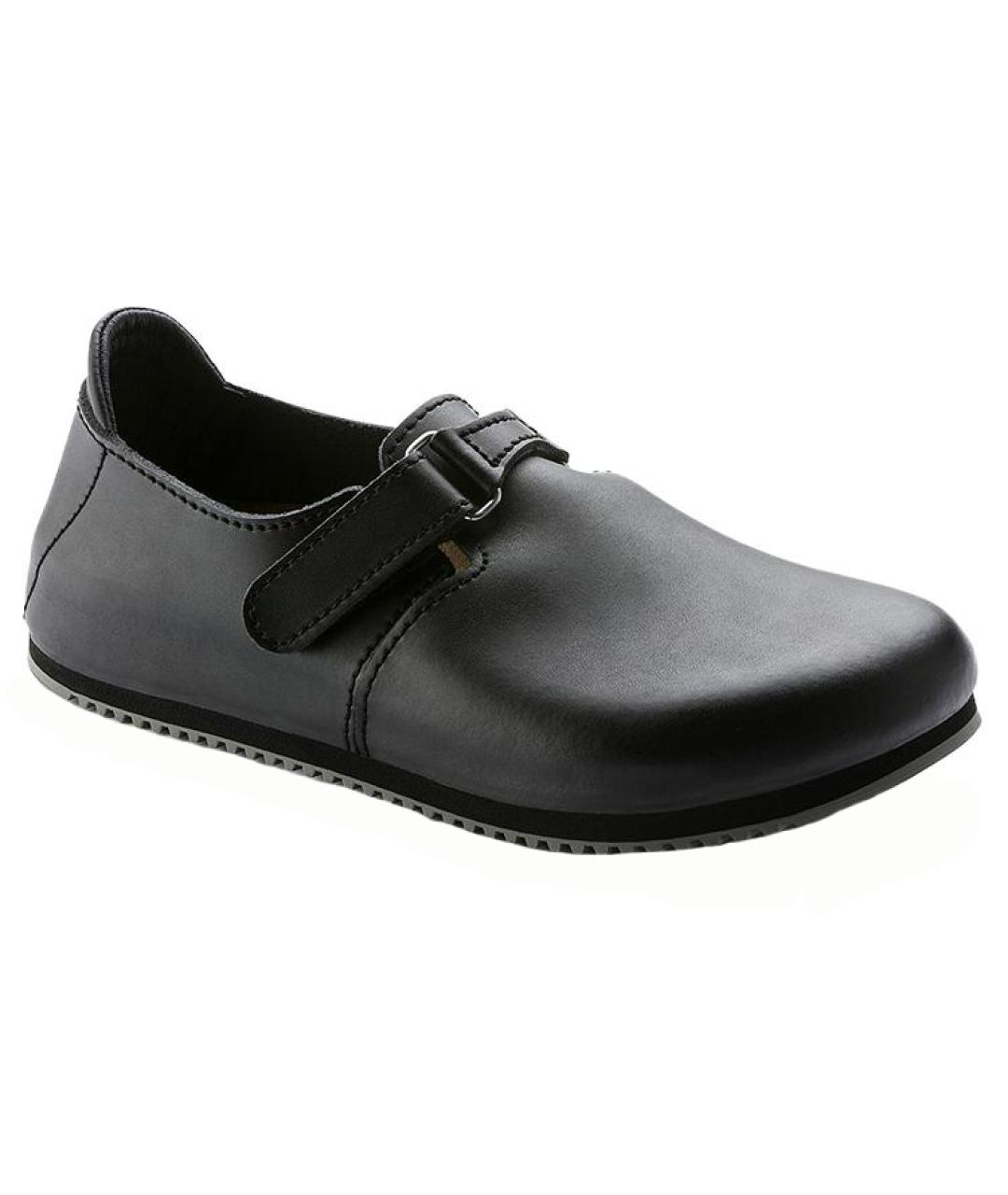 BIRKENSTOCK Черные кожаные слипоны, фото 3