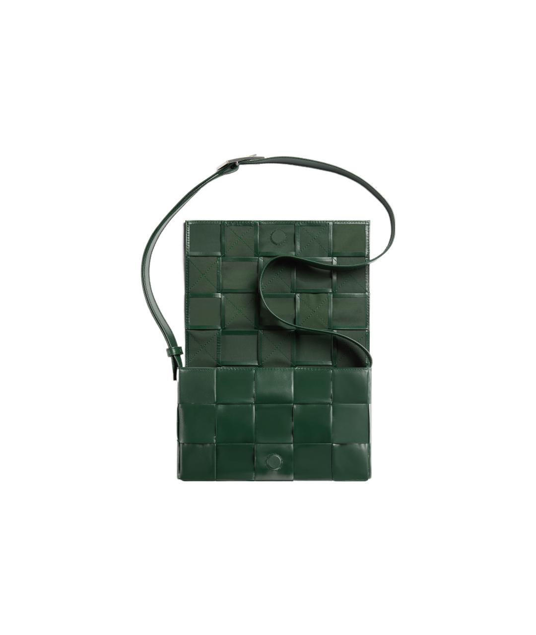 BOTTEGA VENETA Зеленая кожаная сумка на плечо, фото 3