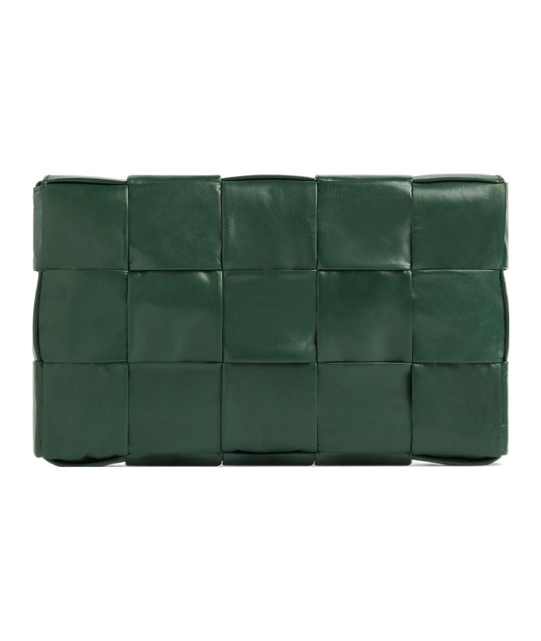 BOTTEGA VENETA Зеленая кожаная сумка на плечо, фото 2