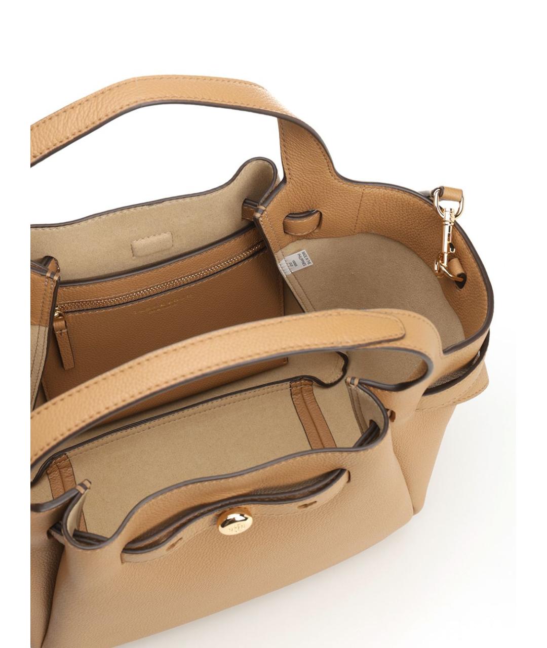 TORY BURCH Бежевая кожаная сумка тоут, фото 4