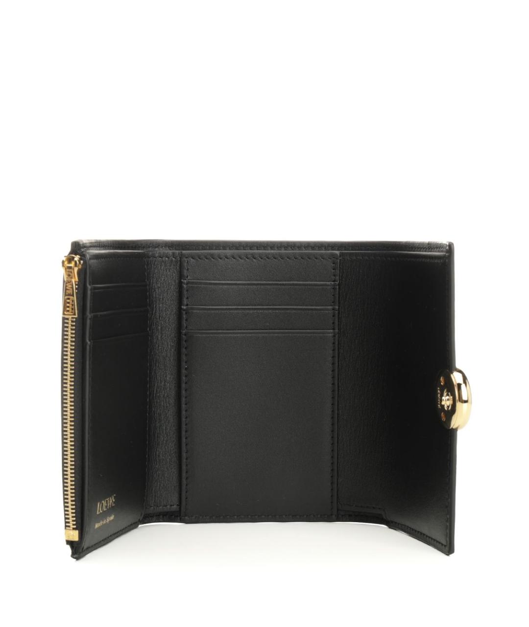 LOEWE Черный кожаный кошелек, фото 3