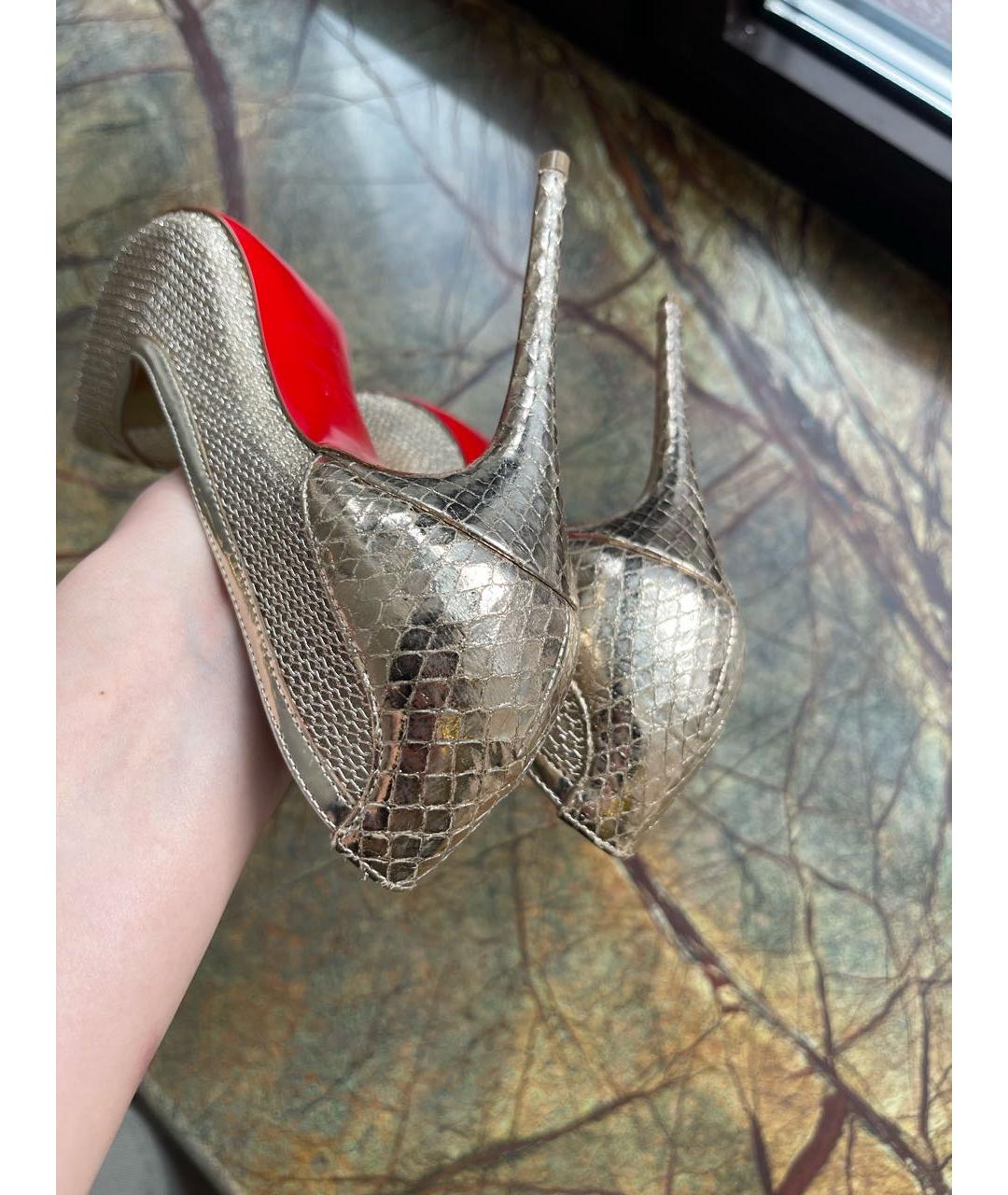 CHRISTIAN LOUBOUTIN Золотые туфли, фото 6