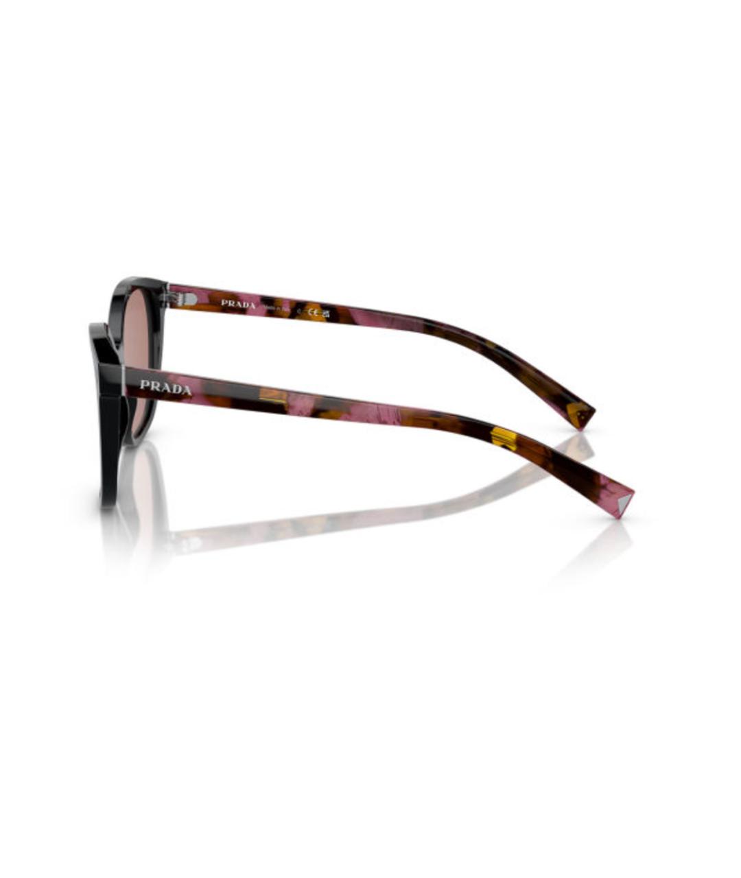 PRADA Черные пластиковые солнцезащитные очки, фото 3