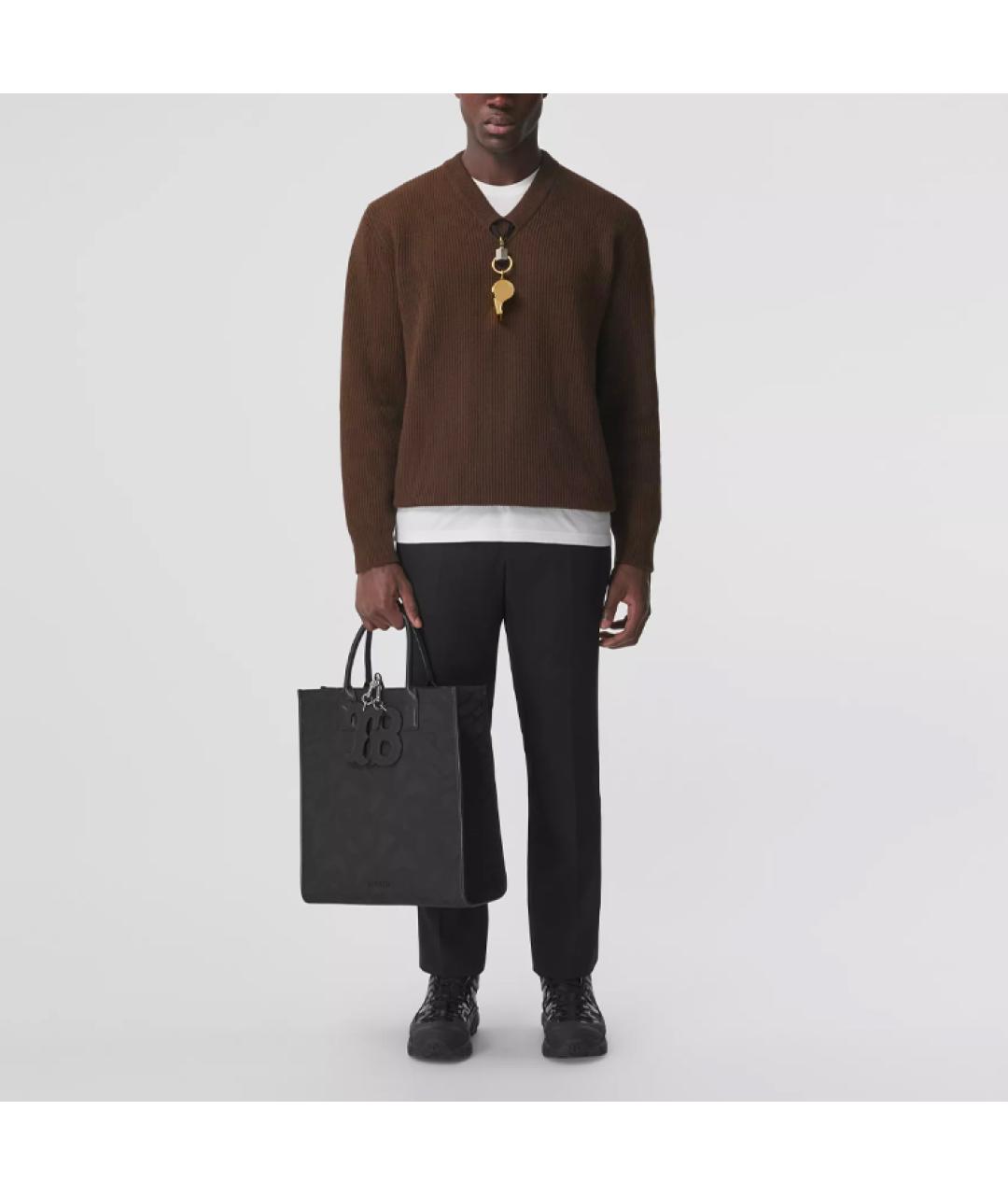 BURBERRY Коричневый джемпер / свитер, фото 3