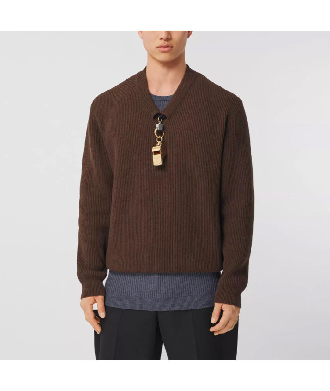 BURBERRY Коричневый джемпер / свитер, фото 5