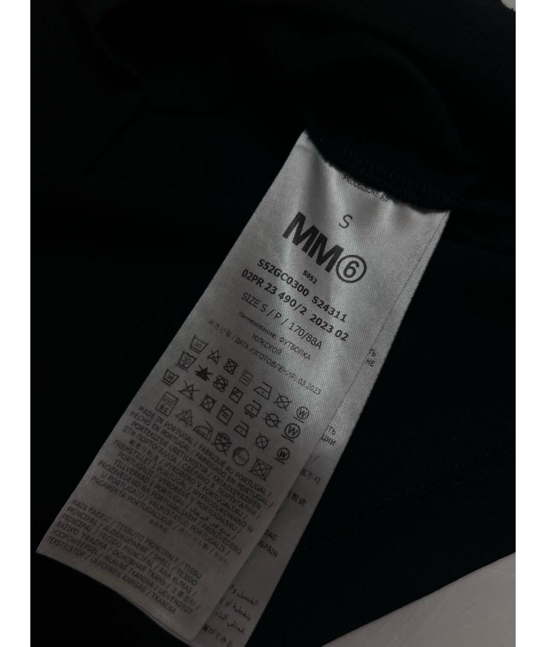 MM6 MAISON MARGIELA Черная хлопковая футболка, фото 4
