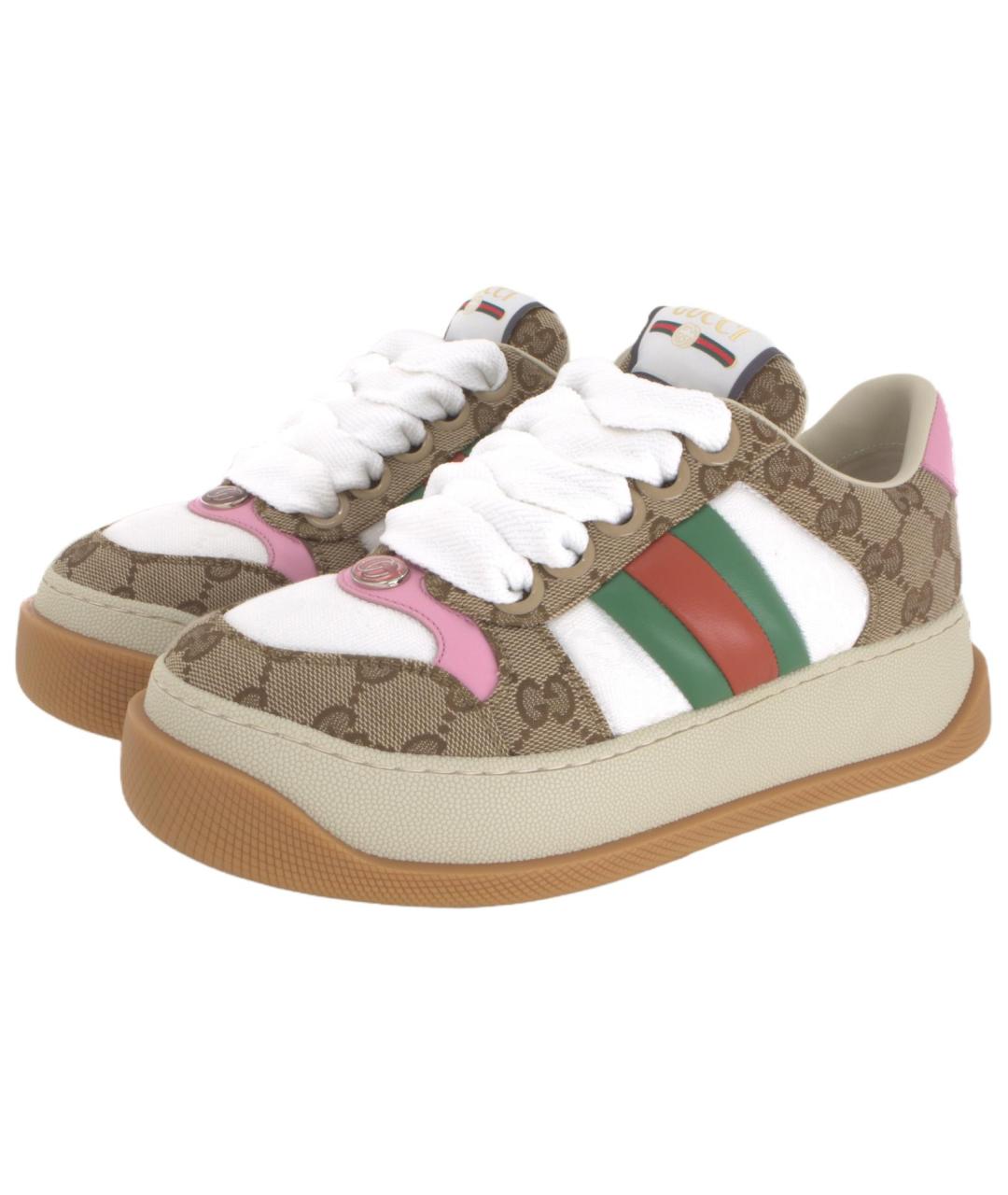 GUCCI Бежевые кроссовки, фото 3