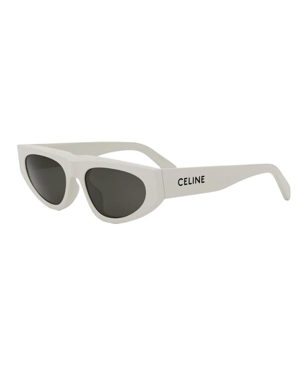 CELINE Белые пластиковые солнцезащитные очки, фото 1