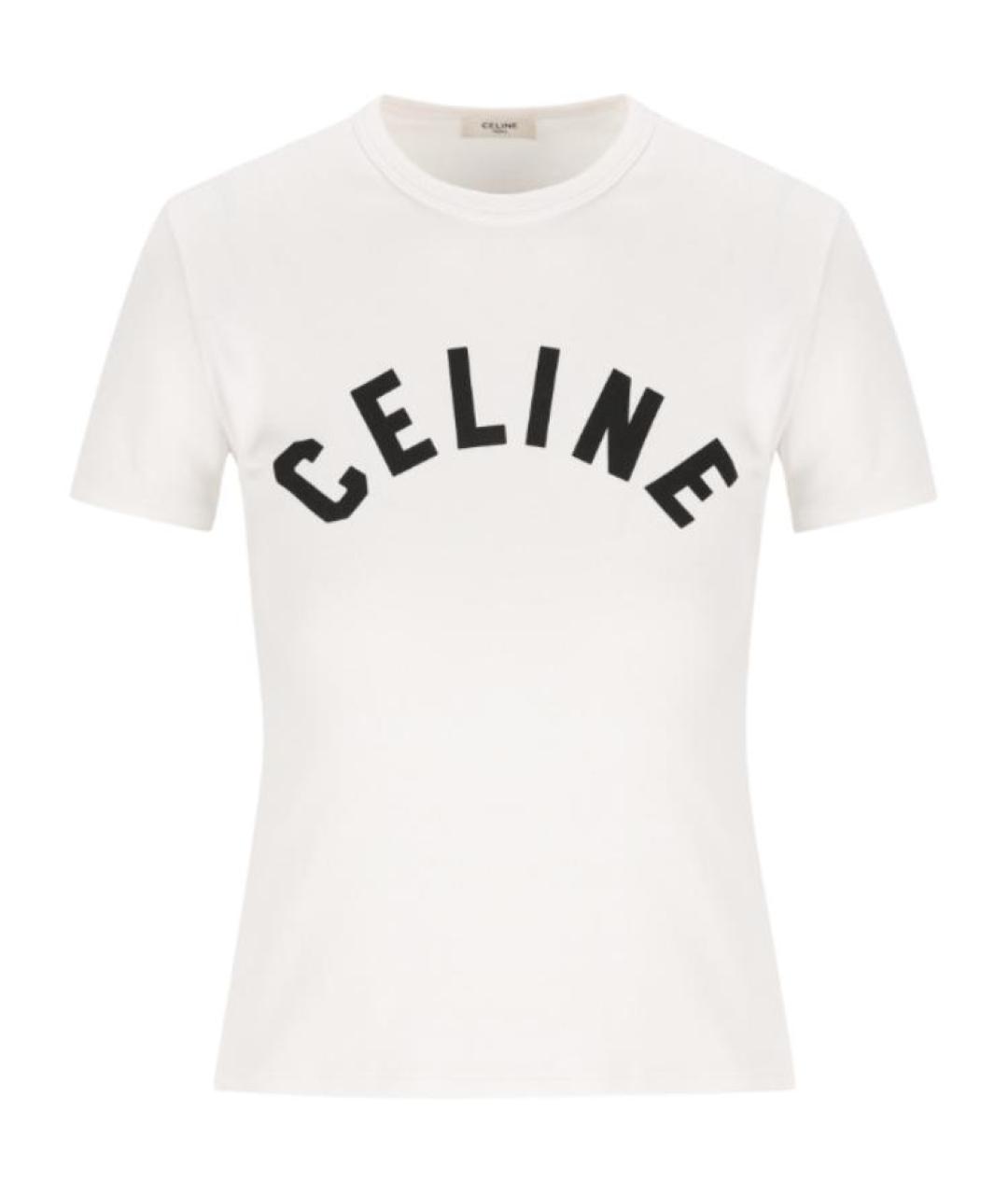 CELINE Белая футболка, фото 1