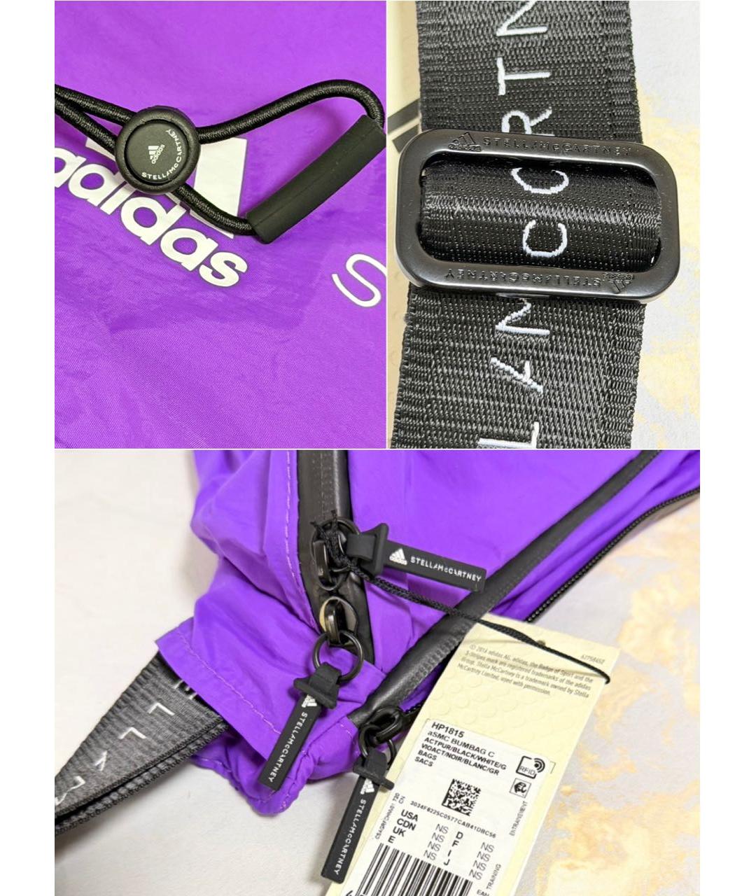ADIDAS BY STELLA MCCARTNEY Фиолетовая тканевая поясная сумка, фото 5