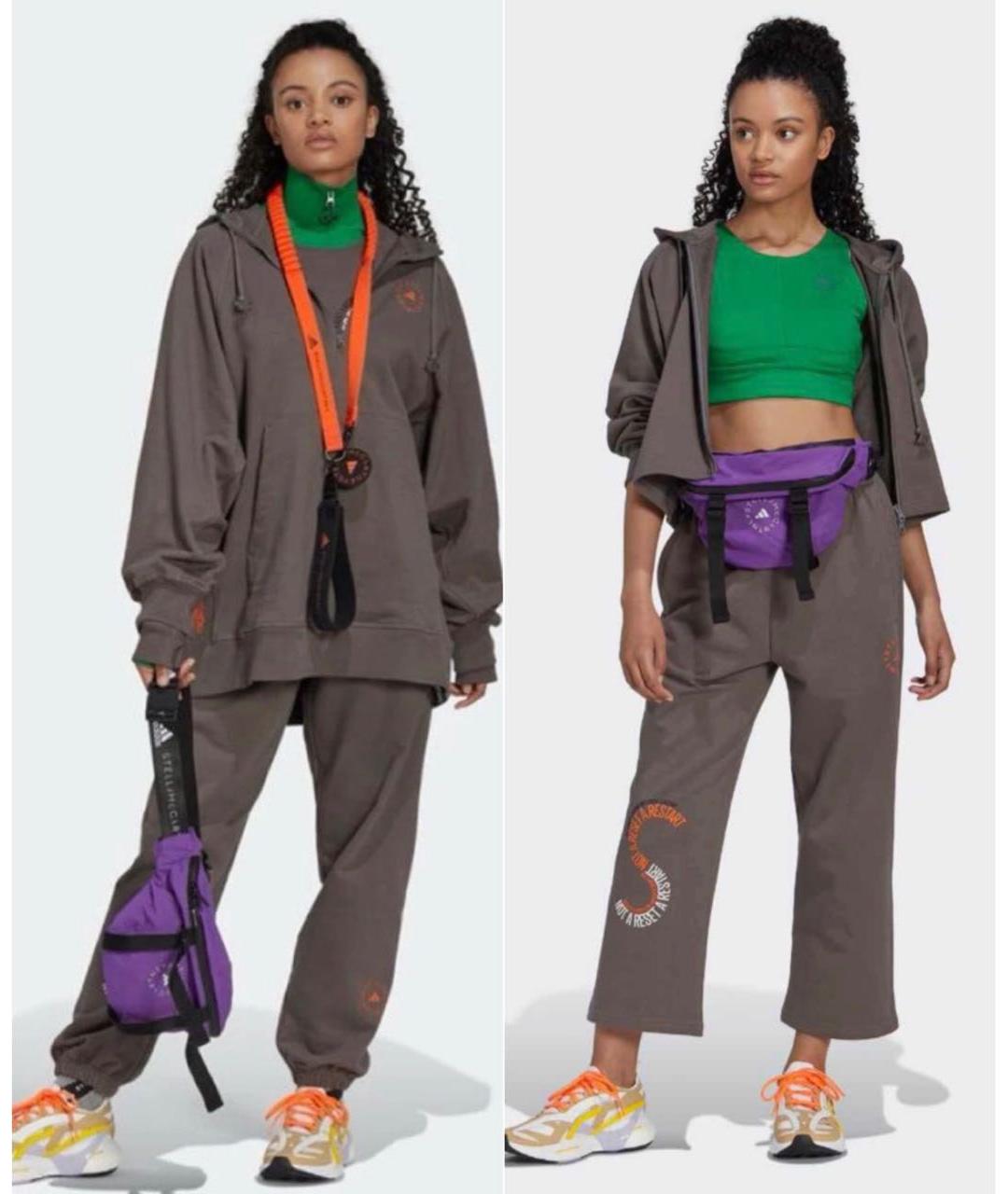 ADIDAS BY STELLA MCCARTNEY Фиолетовая тканевая поясная сумка, фото 8