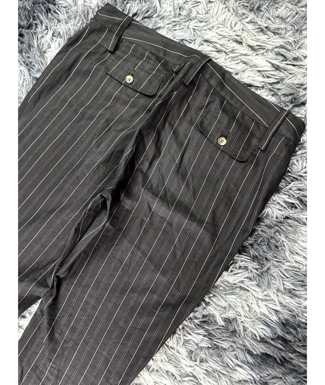 DOLCE&GABBANA Черные хлопковые повседневные брюки, фото 3