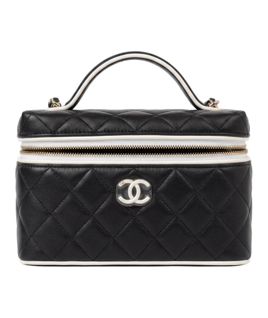 CHANEL Черная кожаная косметичка, фото 1