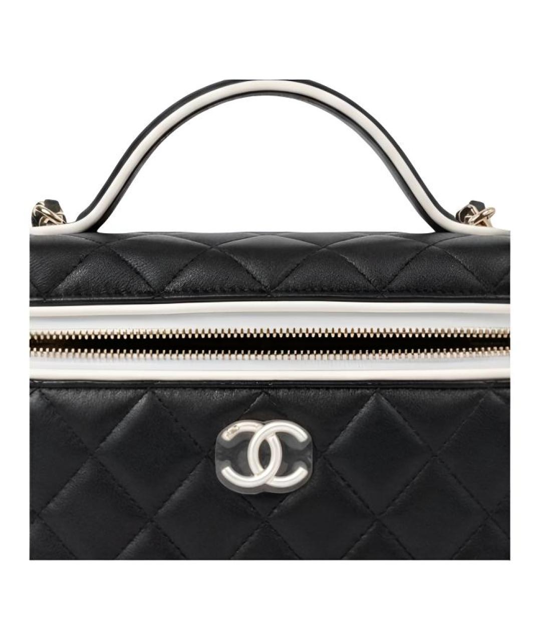 CHANEL Черная кожаная косметичка, фото 3