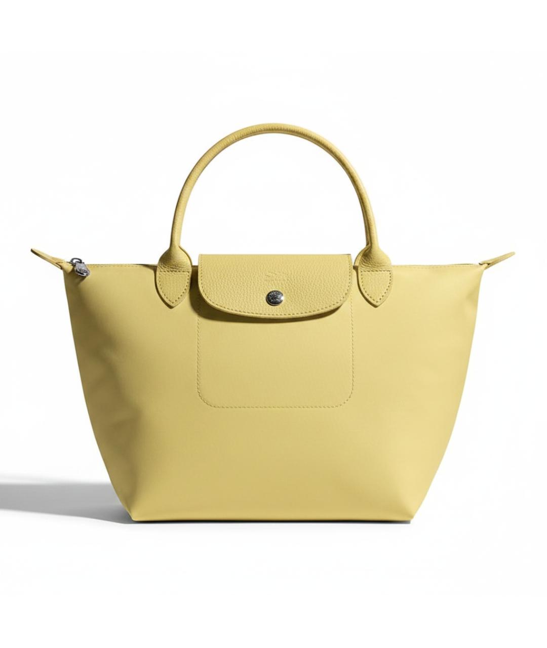 LONGCHAMP Желтая тканевая сумка тоут, фото 6