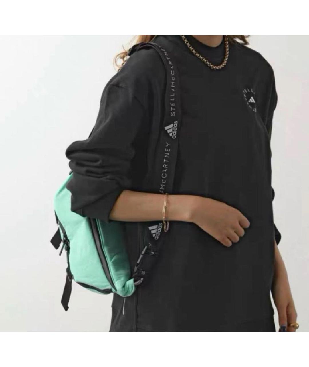 ADIDAS BY STELLA MCCARTNEY Зеленая тканевая поясная сумка, фото 4