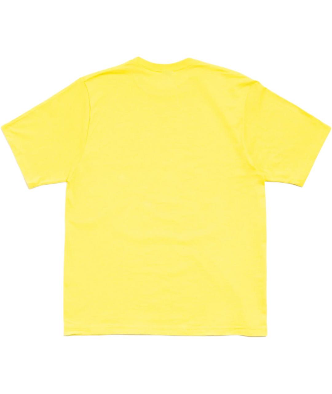STUSSY Желтая хлопковая футболка, фото 2