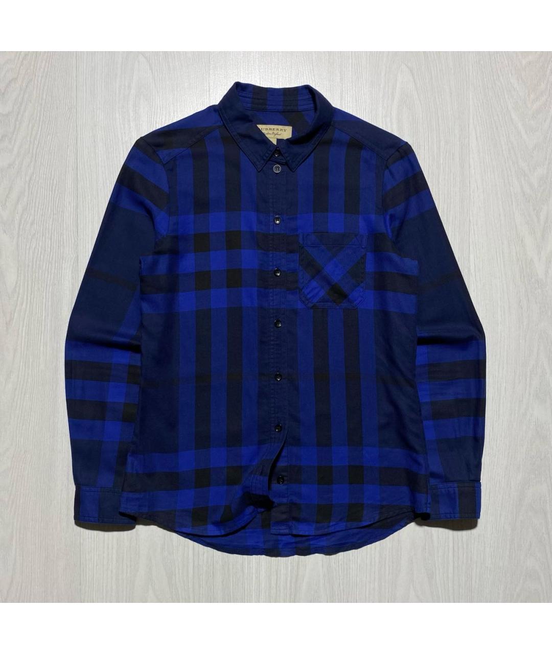 BURBERRY Синяя хлопковая рубашка, фото 9