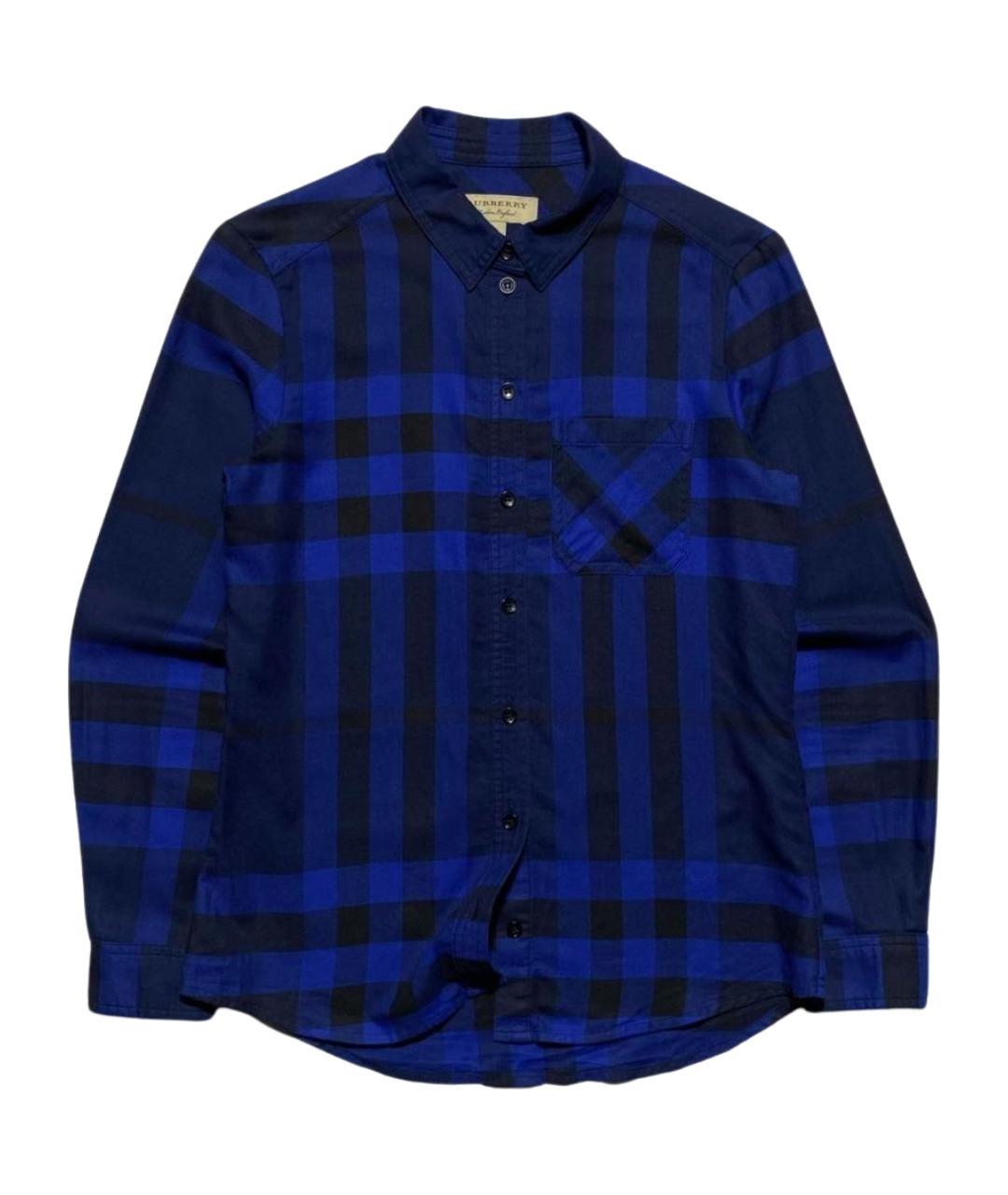 BURBERRY Синяя хлопковая рубашка, фото 1