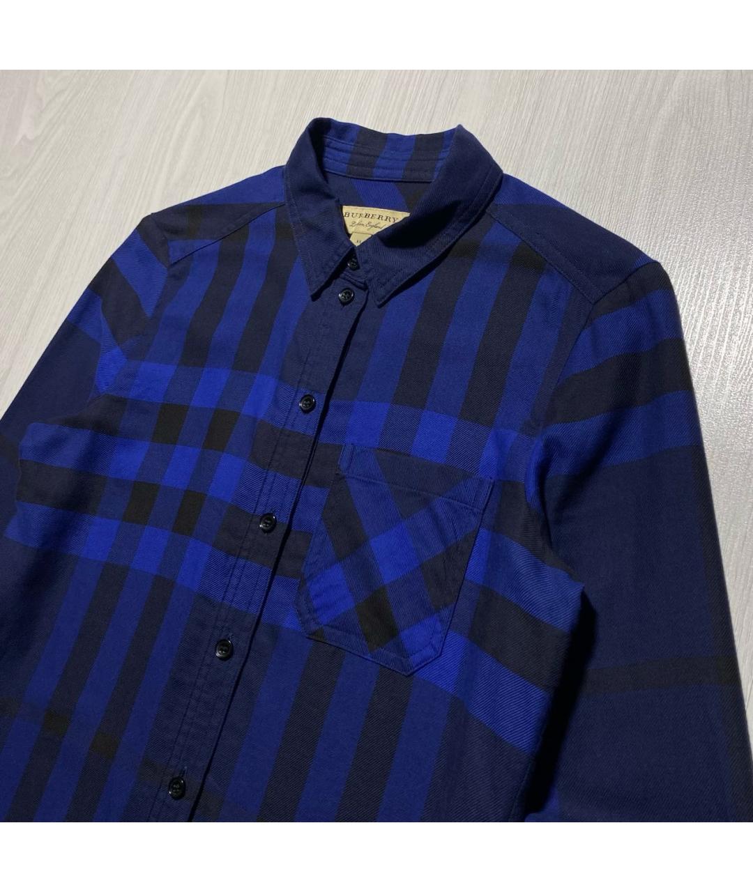 BURBERRY Синяя хлопковая рубашка, фото 3