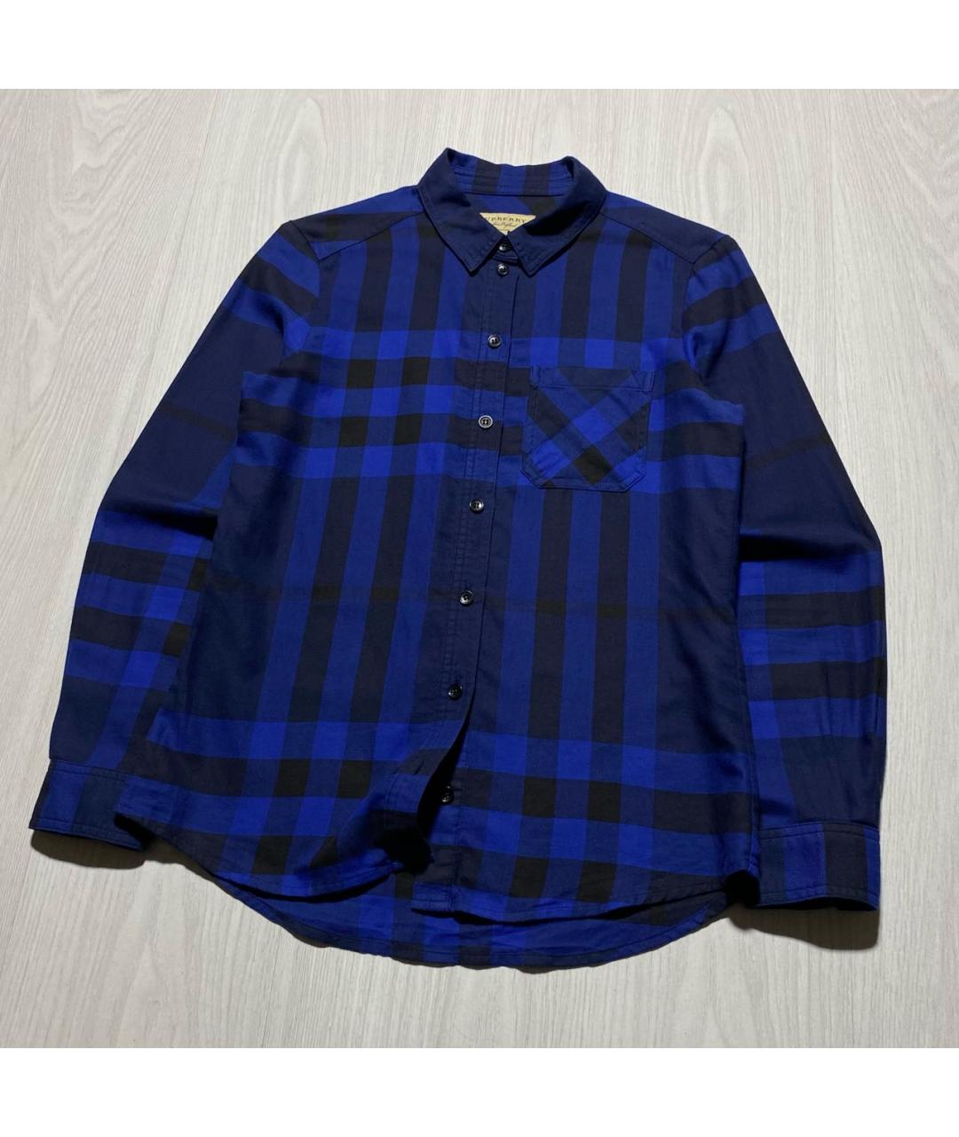 BURBERRY Синяя хлопковая рубашка, фото 2