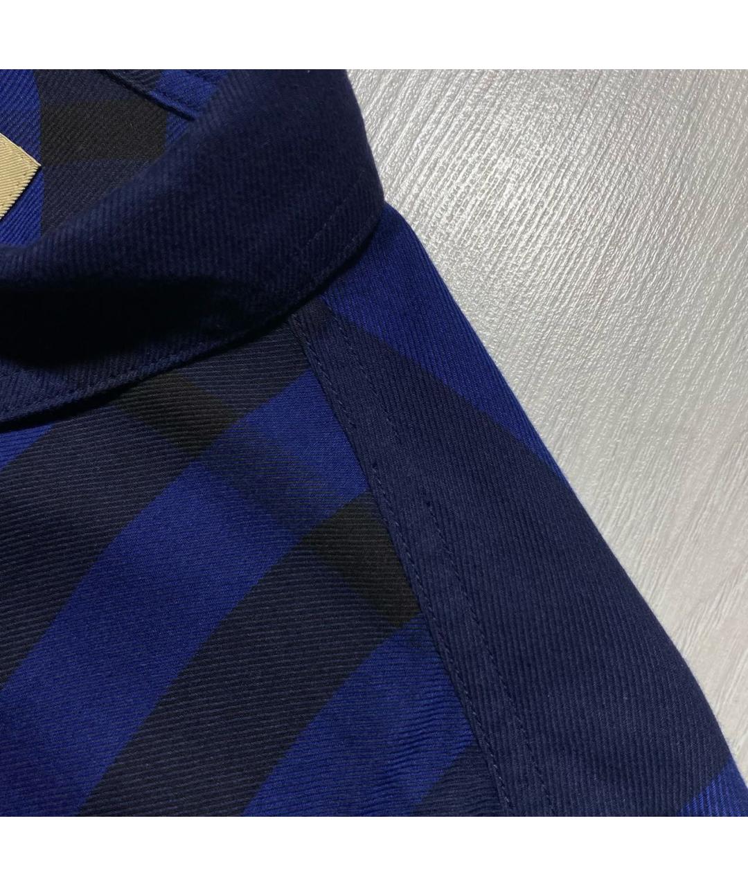 BURBERRY Синяя хлопковая рубашка, фото 8