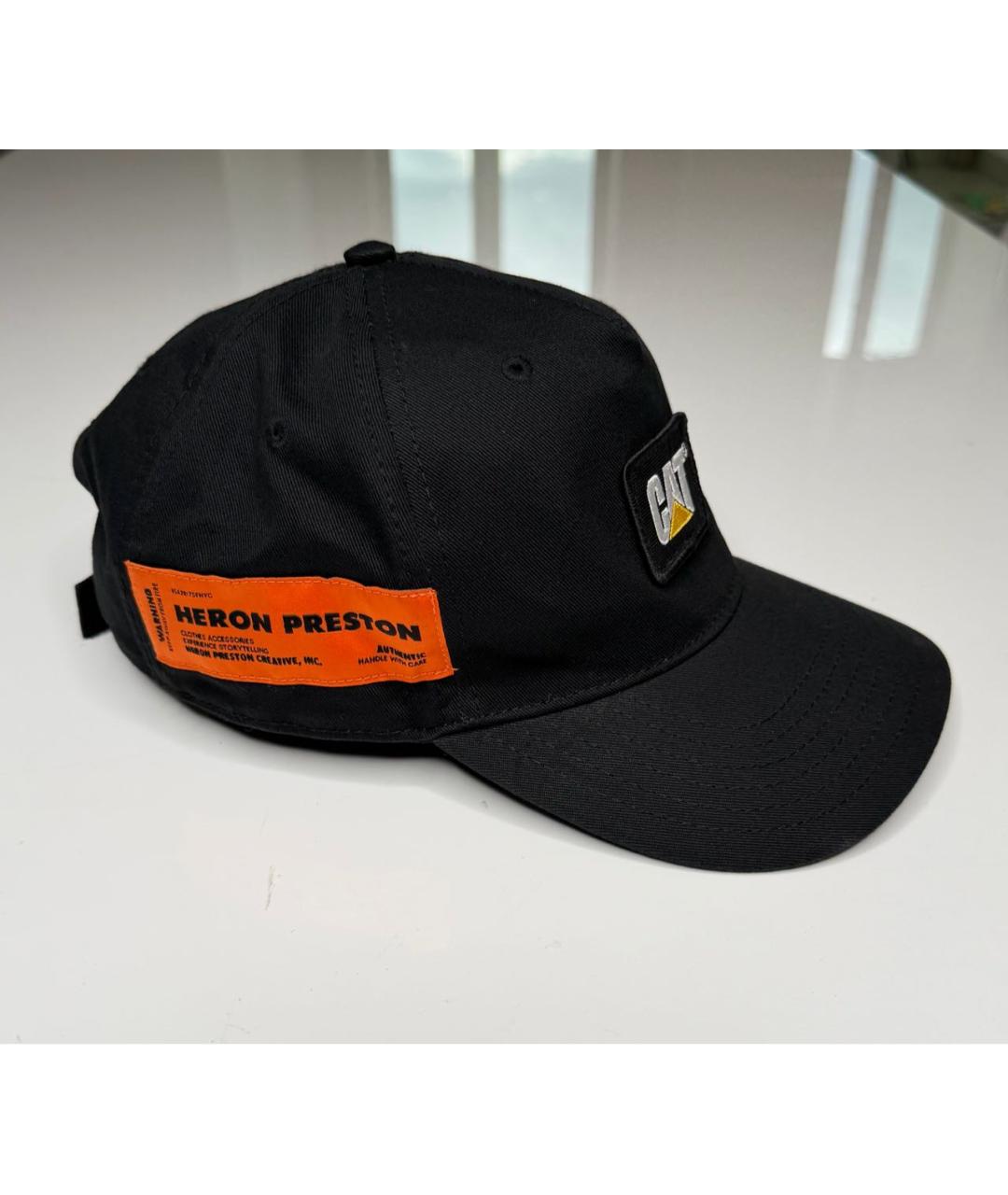 HERON PRESTON Черная хлопковая кепка/бейсболка, фото 2