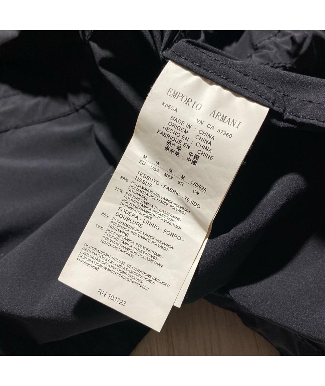 EMPORIO ARMANI Черная полиамидовая куртка, фото 8