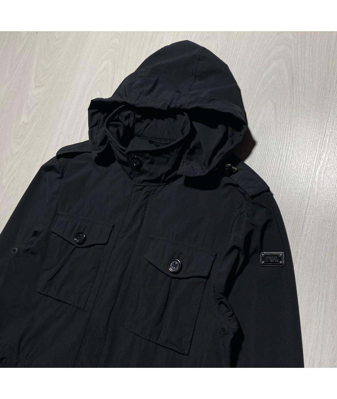 EMPORIO ARMANI Черная полиамидовая куртка, фото 3