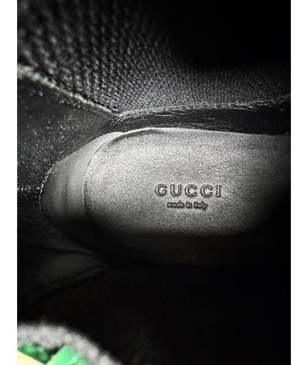 GUCCI Зеленые кожаные полусапоги, фото 7
