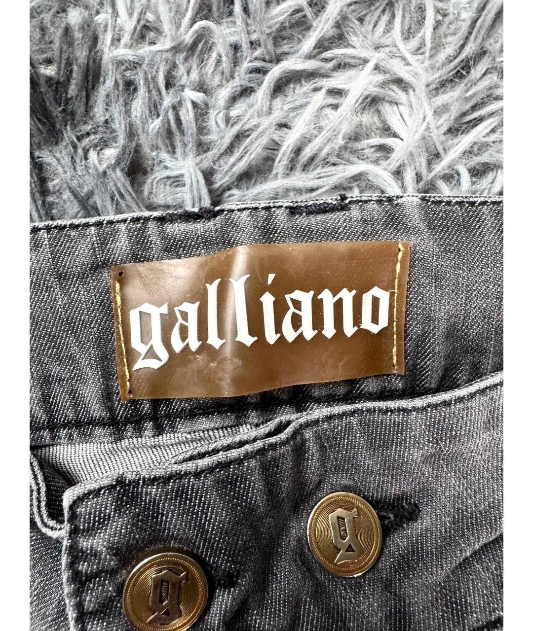 JOHN GALLIANO Серые хлопковые джинсы, фото 5