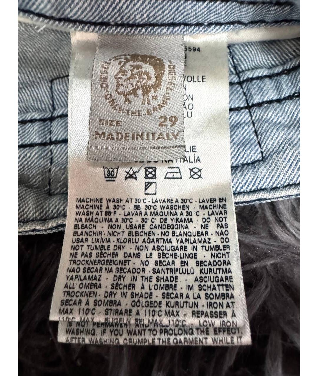 DIESEL Голубые хлопковые джинсы, фото 6