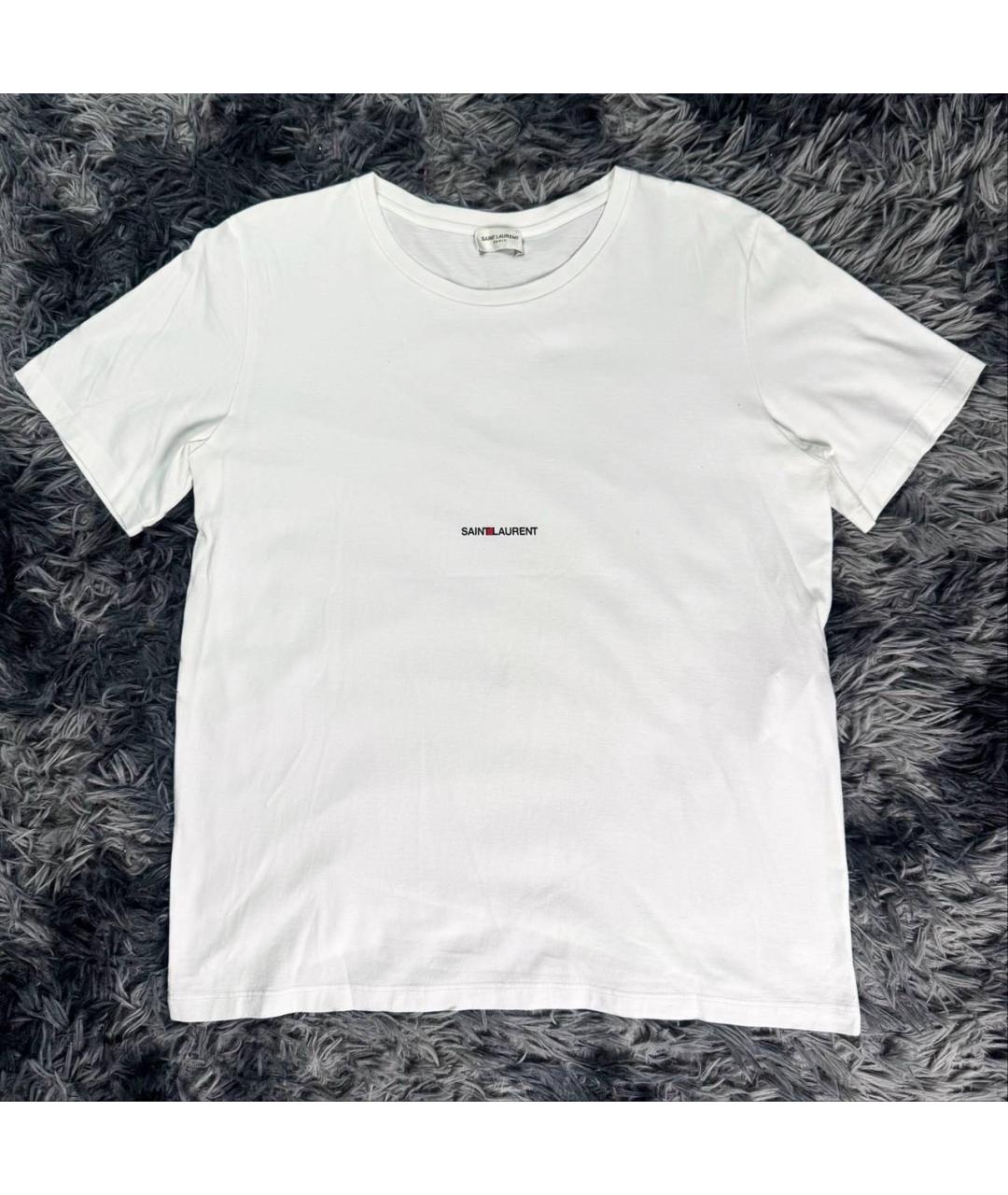 SAINT LAURENT Белая хлопковая футболка, фото 7