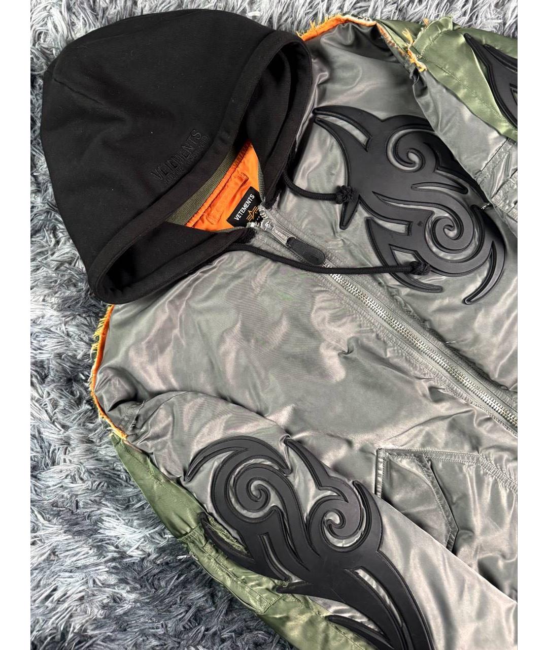 VETEMENTS Зеленая хлопковая куртка, фото 4