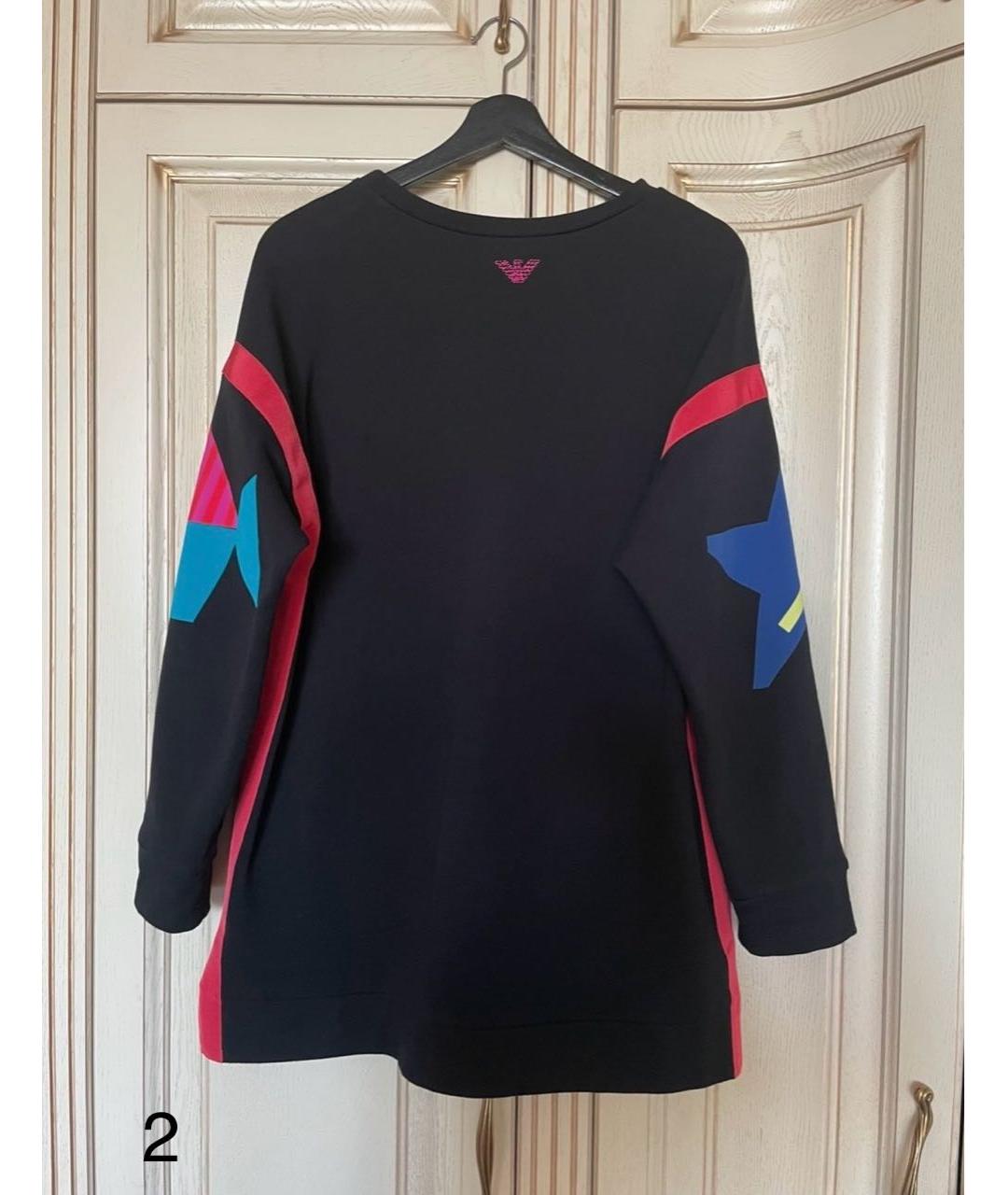 EMPORIO ARMANI Мульти хлопковое повседневное платье, фото 2