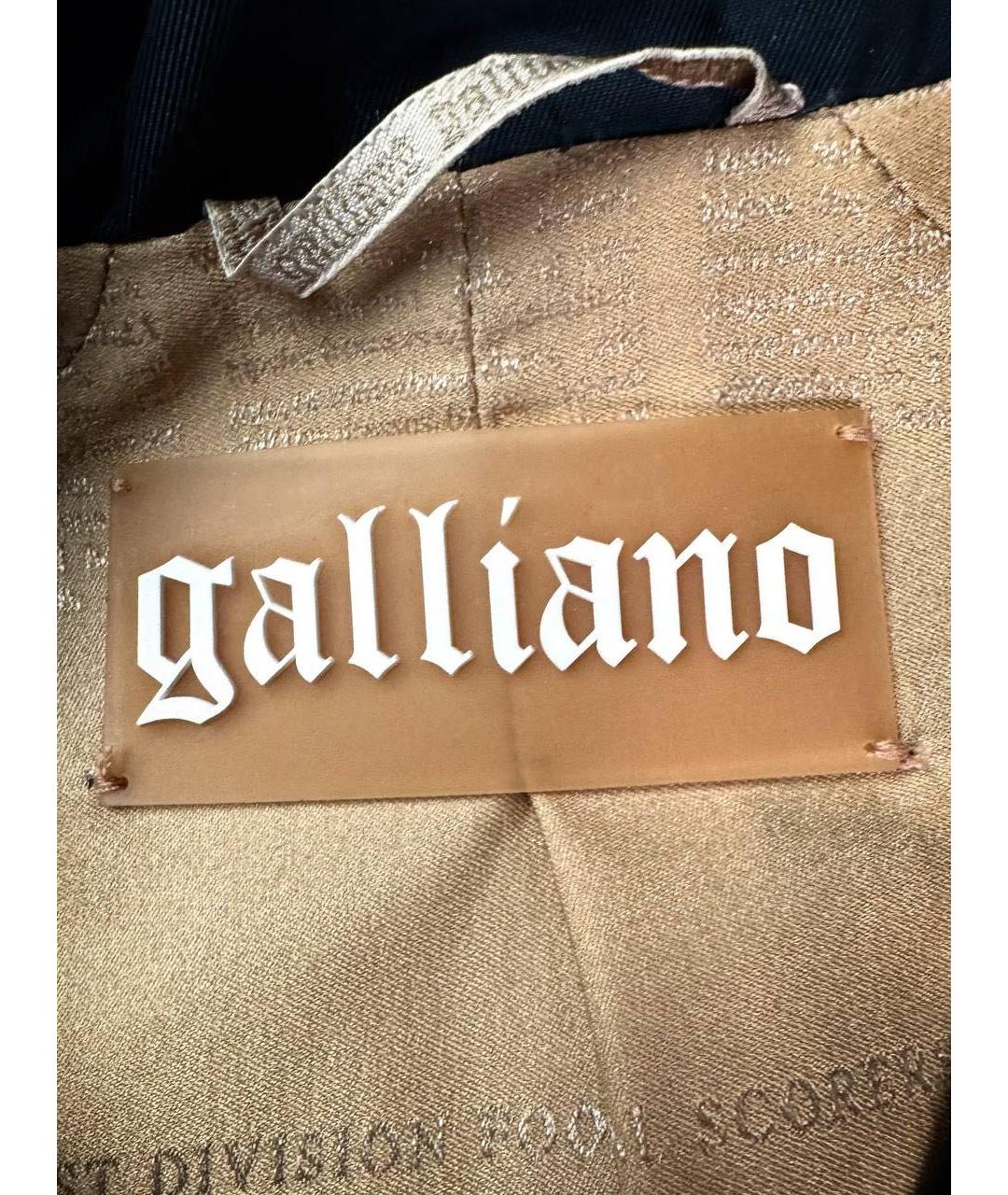 JOHN GALLIANO Темно-синее хлопковое пальто, фото 3