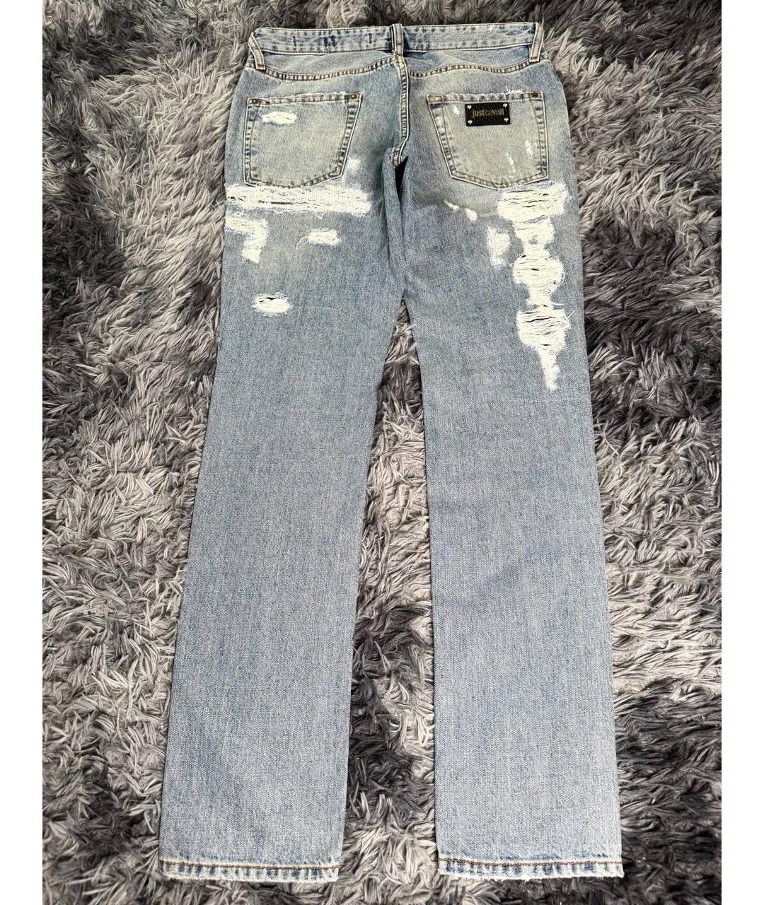 JUST CAVALLI Синие хлопковые джинсы скинни, фото 3