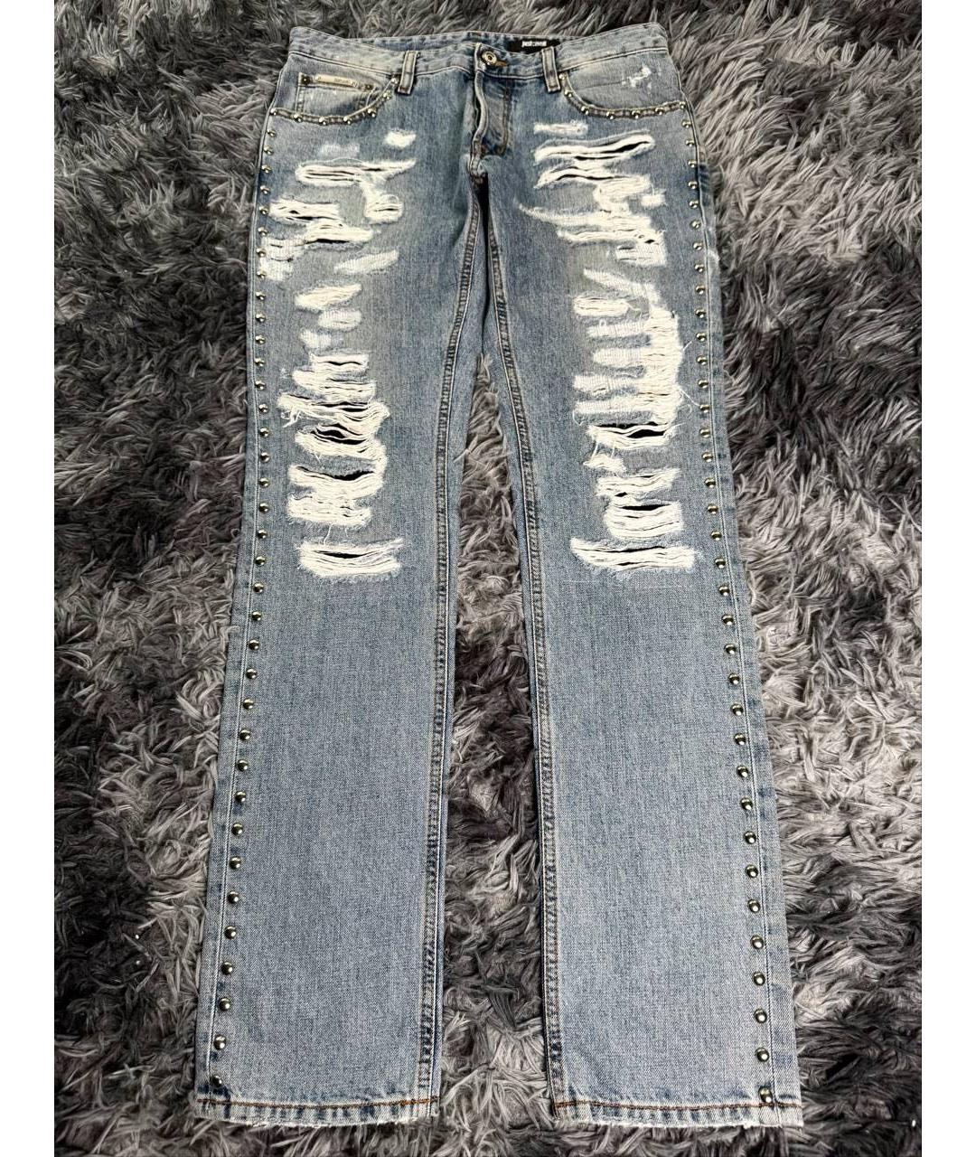 JUST CAVALLI Синие хлопковые джинсы скинни, фото 5