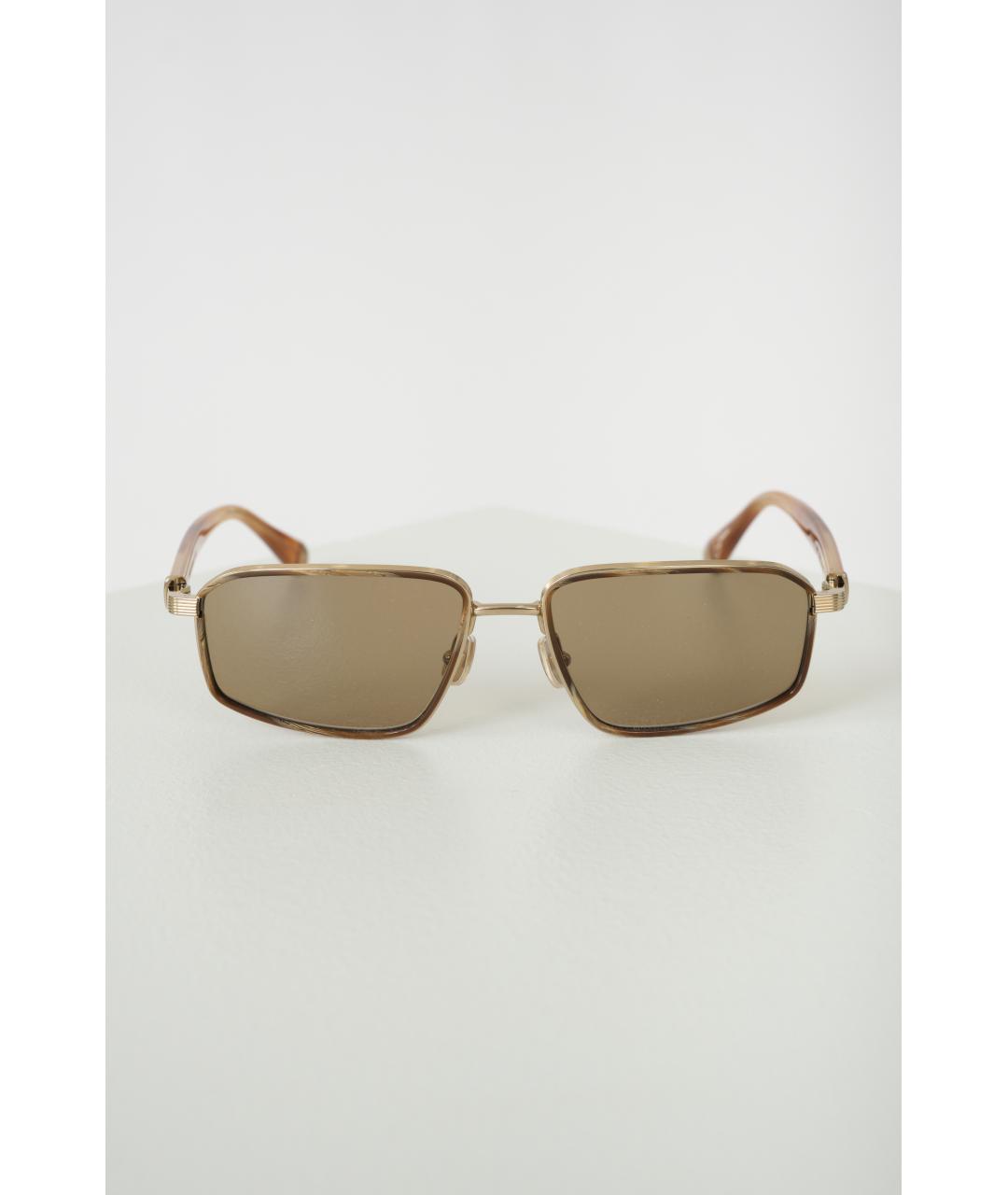 BRUNELLO CUCINELLI Коричневые пластиковые солнцезащитные очки, фото 2