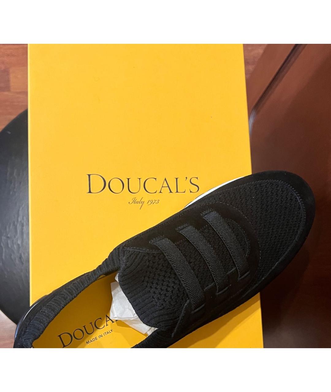 DOUCAL'S Черные текстильные низкие кроссовки / кеды, фото 5
