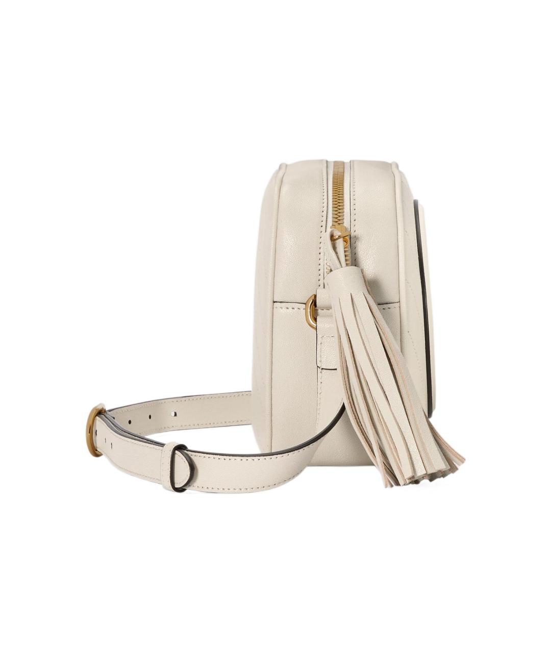 GUCCI Бежевая кожаная сумка через плечо, фото 4