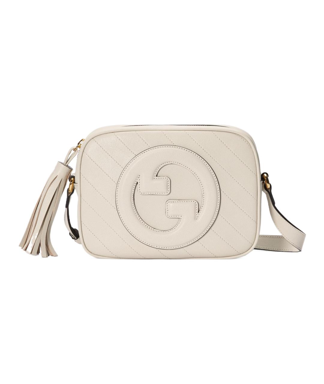 GUCCI Бежевая кожаная сумка через плечо, фото 1