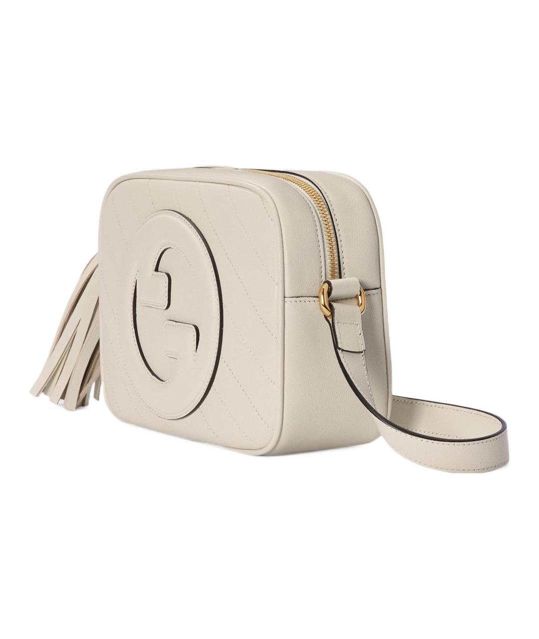 GUCCI Бежевая кожаная сумка через плечо, фото 2