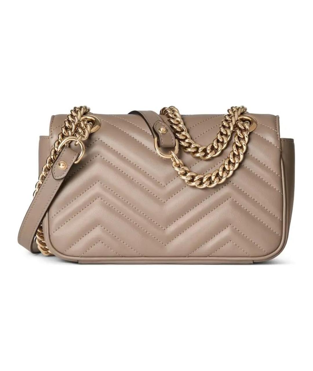 GUCCI Бежевая кожаная сумка через плечо, фото 4