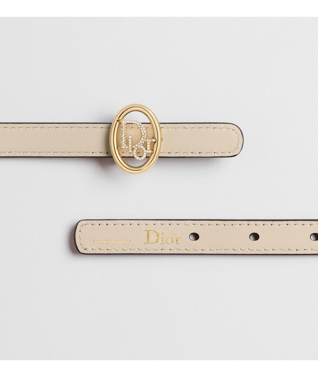 CHRISTIAN DIOR Черный кожаный ремень, фото 2