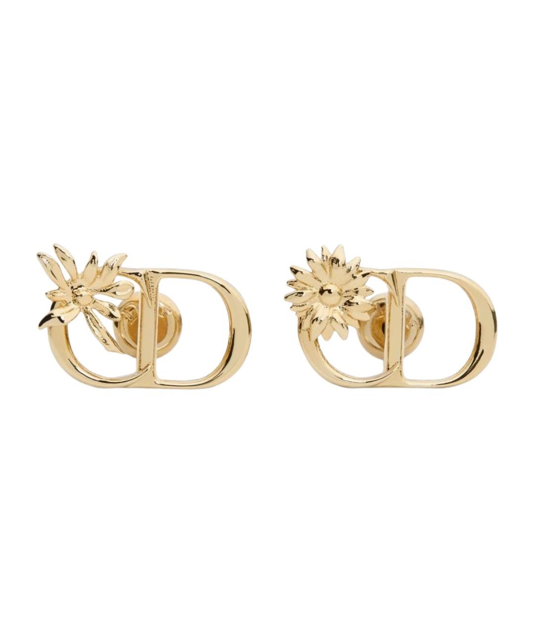 CHRISTIAN DIOR Золотые металлические серьги, фото 1