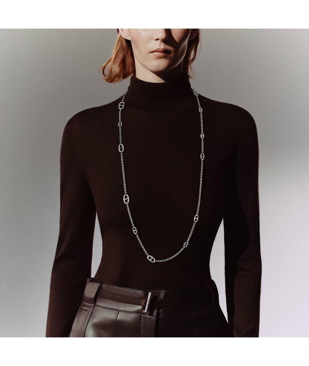 HERMES Серебряное серебряное колье, фото 6