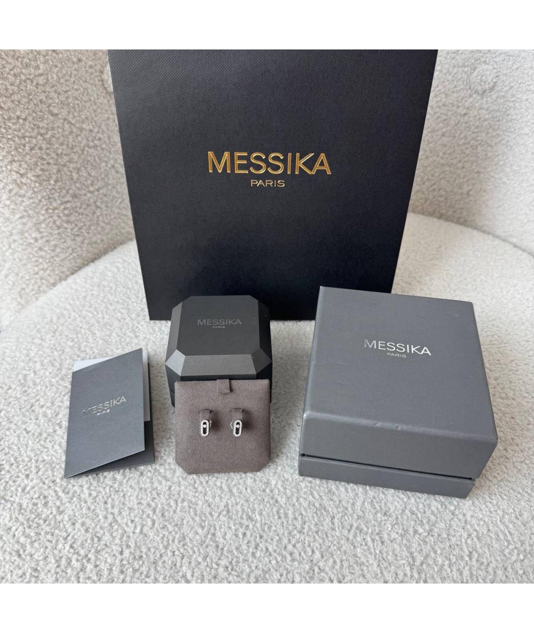 MESSIKA Серебряные серьги из белого золота, фото 5